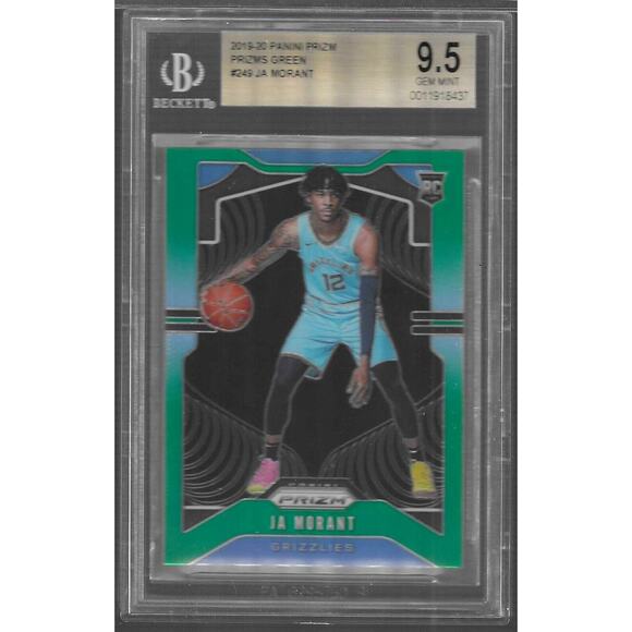 Ja Morant 2019-20 Panini Prizm Rookie Green Prizm #249 RC BGS 9.5